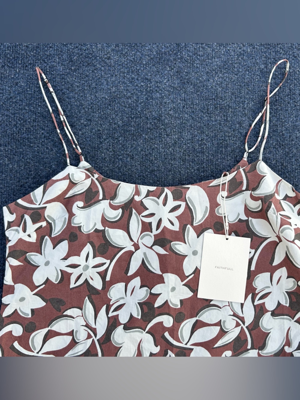NWT Faithfull Alskar Floral Cotton Maxi Dress in Plumeria. - Picture 4 of 16